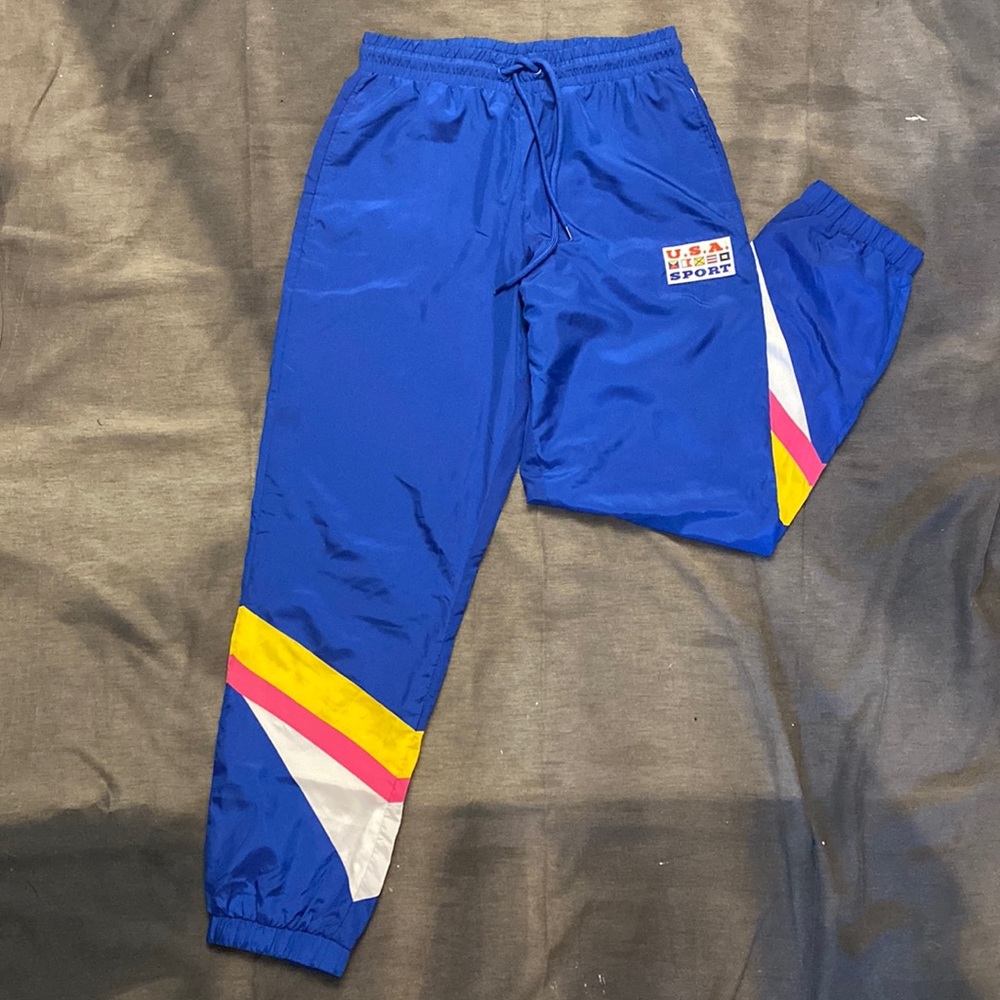 Forever 21 Blue Synthetic Track pants